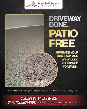 Driveway Done. Patio Free