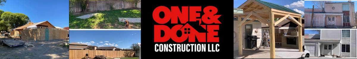 One and Done Construction LLC Banner