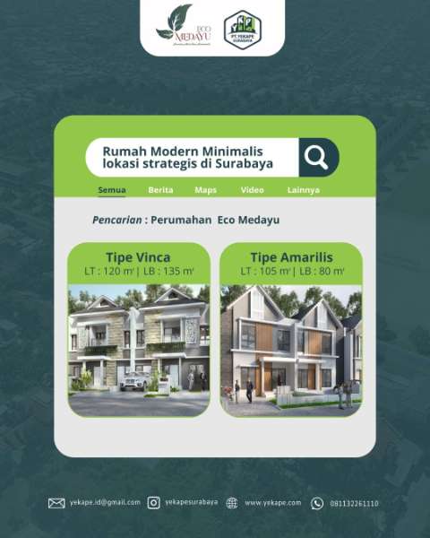 Menemukan Hunian Ideal di Eco Medayu: Perumahan Ramah Lingkungan Terbaik di Surabaya Timur