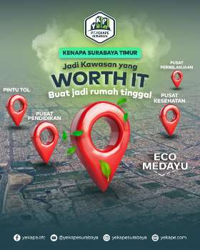 Kenapa Surabaya Timur jadi kawasan yang worth it buat hunian? Karena semua kebutuhan ada dalam jangkauan. Dekat pintu tol, pusat pendidikan, fasilitas kesehatan, hingga pusat perbelanjaan, sehingga membuat aktivitas harian lebih praktis dan nyaman.