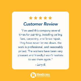 Thank you Larry - Handyman Connection of Coraopolis 