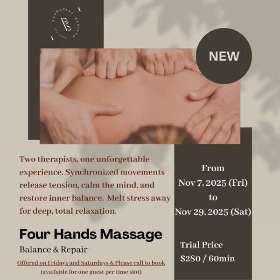 A LUXURIOUS EXPERIENCE — FOUR HANDS MASSAGE