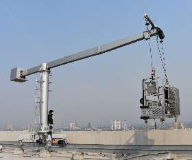 GONDOLA SEMI PERMANENT TELESCOPIC ARM - APARTMENT DAAN MOGOT CITY JAKARTA